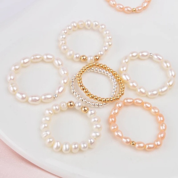 Ring freshwater pearl sterling silver 925 womens - Picture 5 of 7